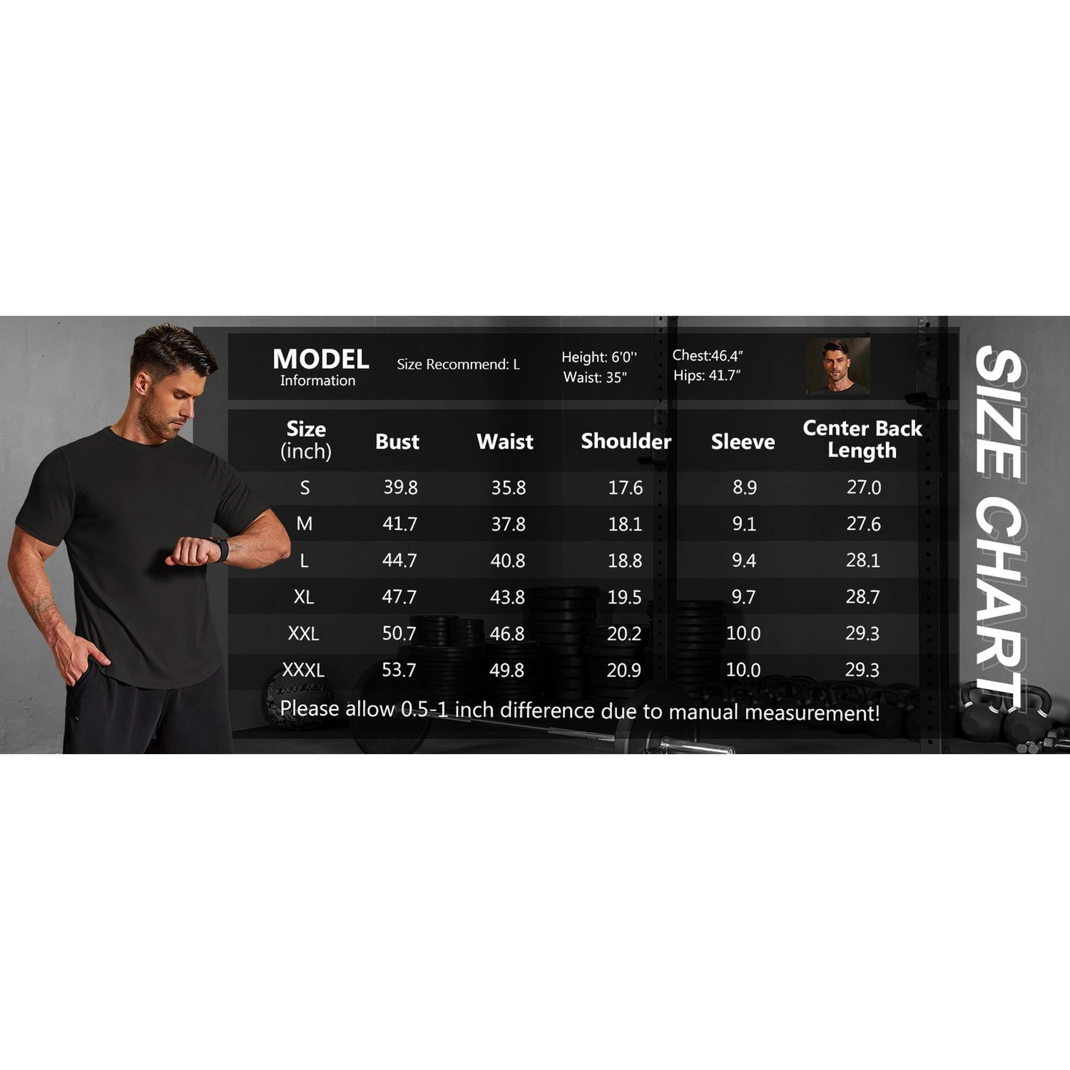 COOFANDY Mens Crew Neck Short Sleeve Tee Slim Fit Curved Hem Solid Casual T-Shirt