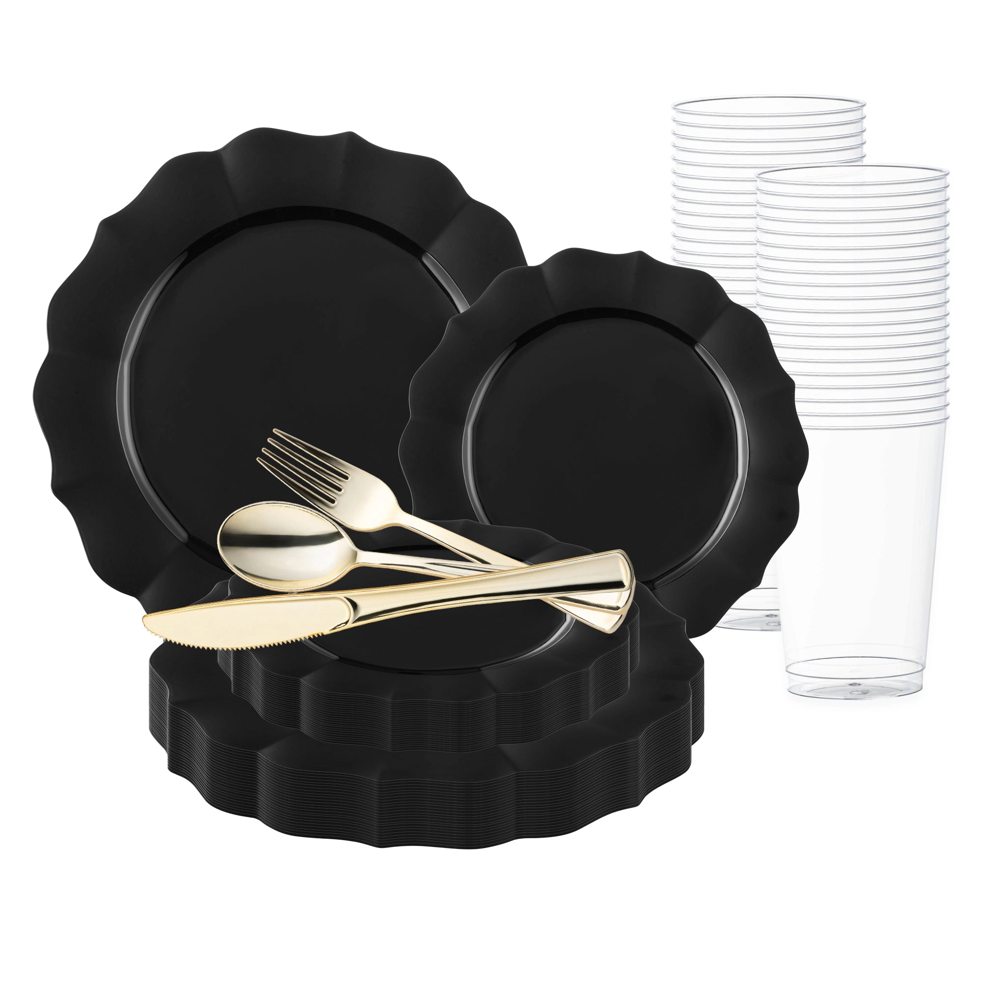 Smarty Had A Party Black Round Lotus Plastic Wedding Value Set