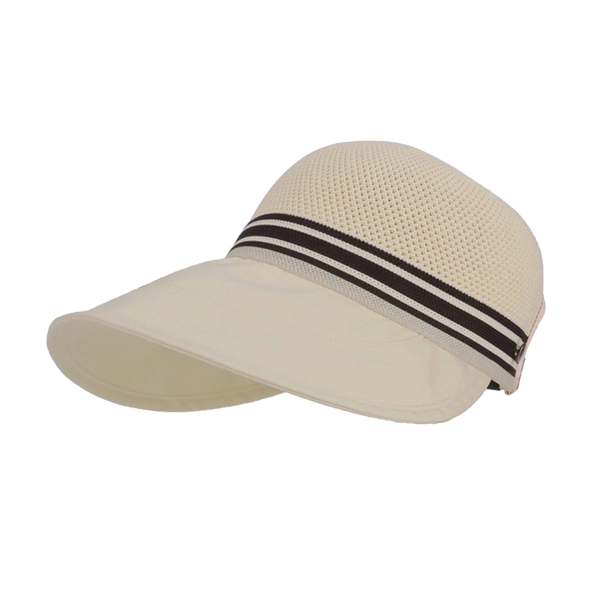 Anna-Kaci Women's Breathable Mesh Sun Visor Cap with Ponytail Slot Adjustable Strap and Wide Brim