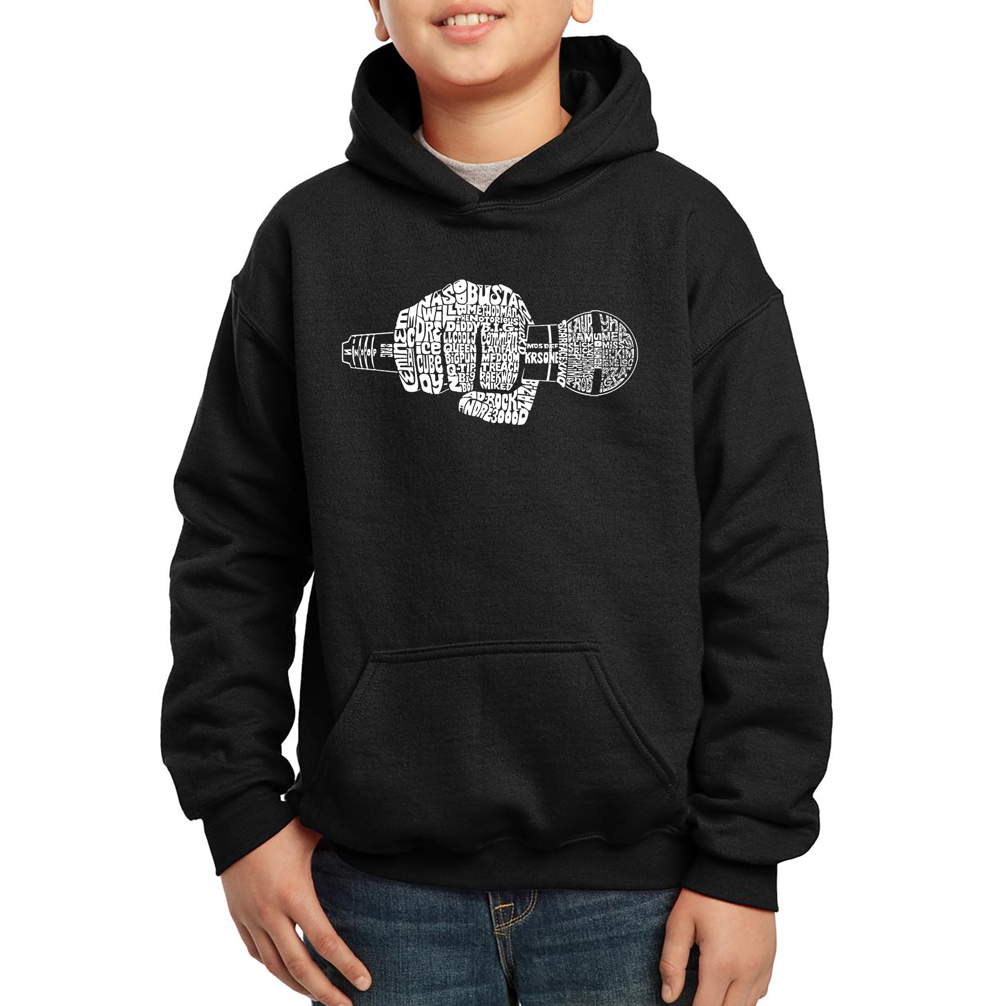 LA Pop Art Boy's Word Hoodie - 90's Rappers