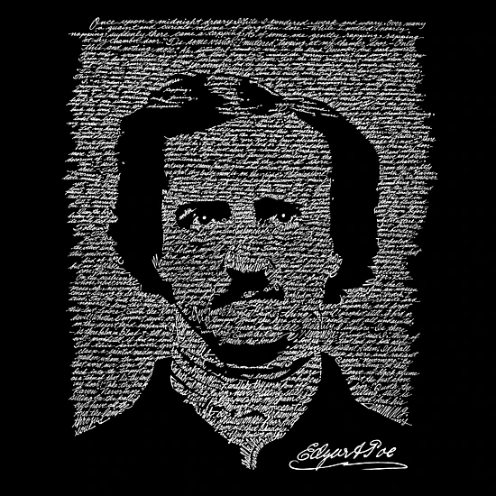 LA Pop Art Girl's Word Art Sweatshirt - Edgar Allen Poe - The Raven