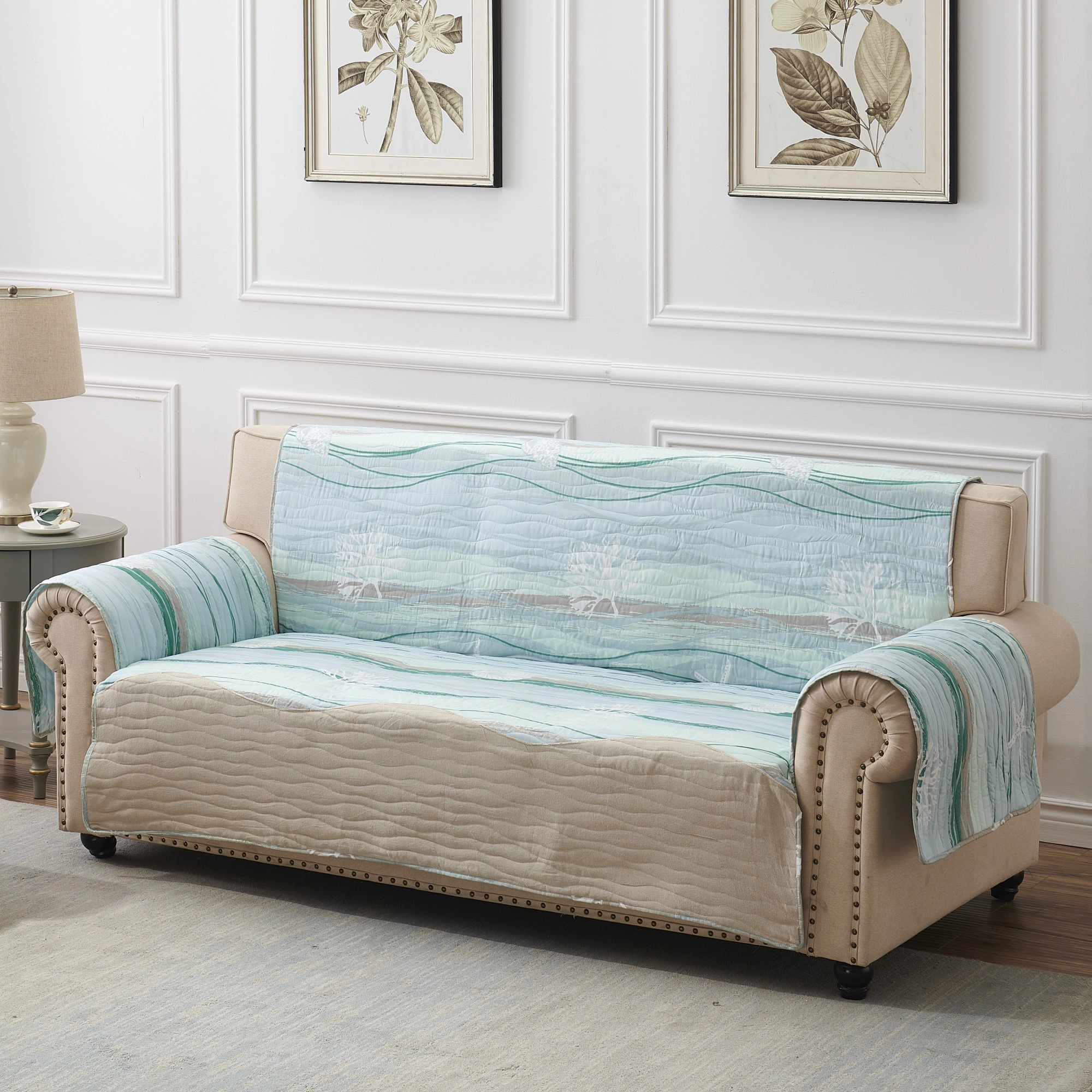 Greenland Home Maui Slipcover - Sofa 127x77", Multi