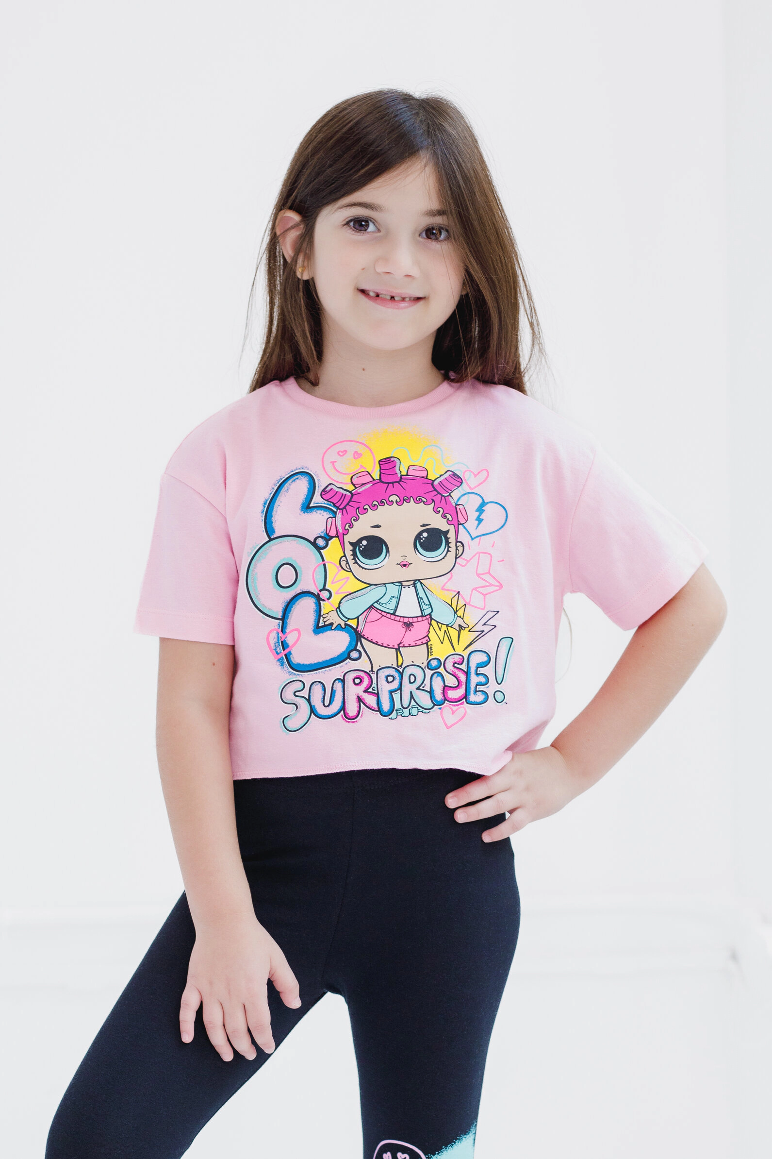 L.O.L. Surprise! Roller Sk8er Girls' 2-Piece Cropped T-Shirt and Leggings Set