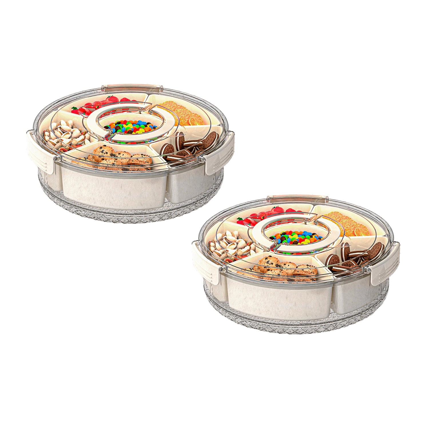 NEW Home Unisex Rotatable Divided Serving Tray