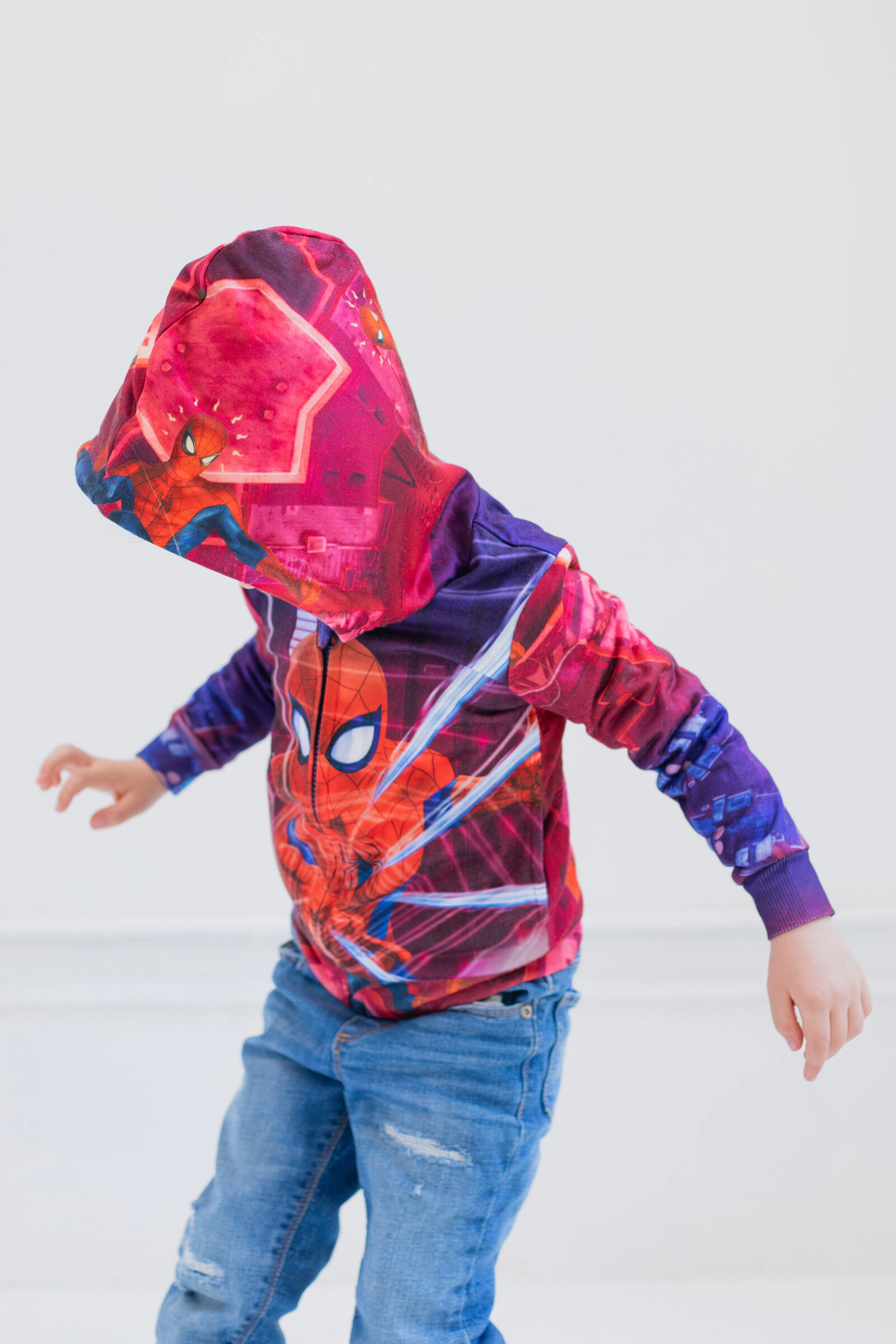 Marvel Spider-Man Boys' Zip-Up Hooded Sweatshirt