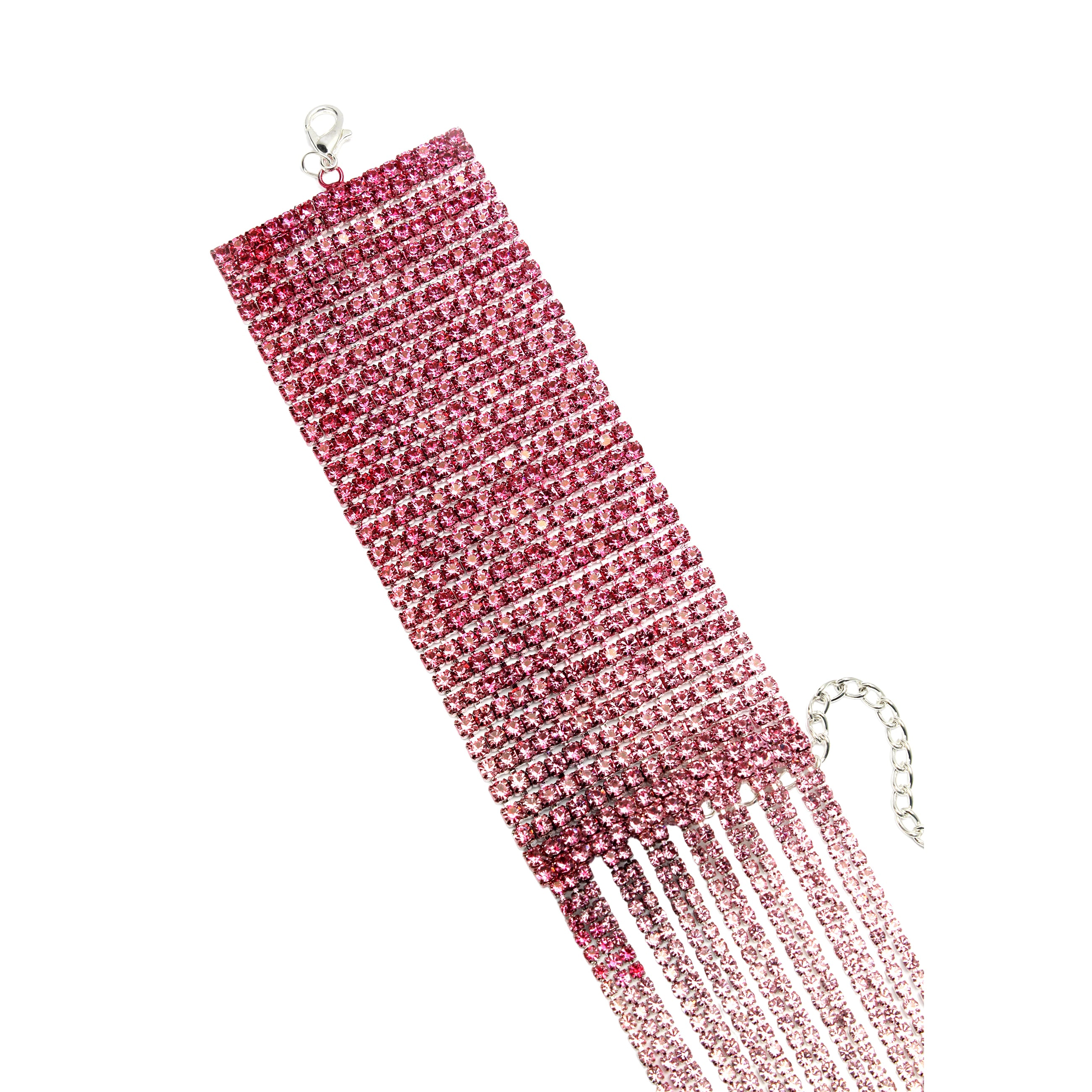 AGP PARIS Womens Diva Collection Pink Glitter Chevron Bracelet