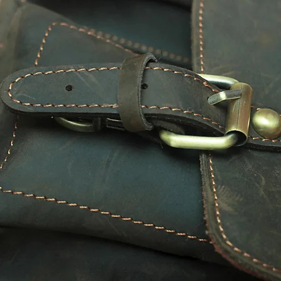 Steel Horse Leather Unisex The Faust Leather Camera Bag | Crossbody Vintage Camera Messenger Bag