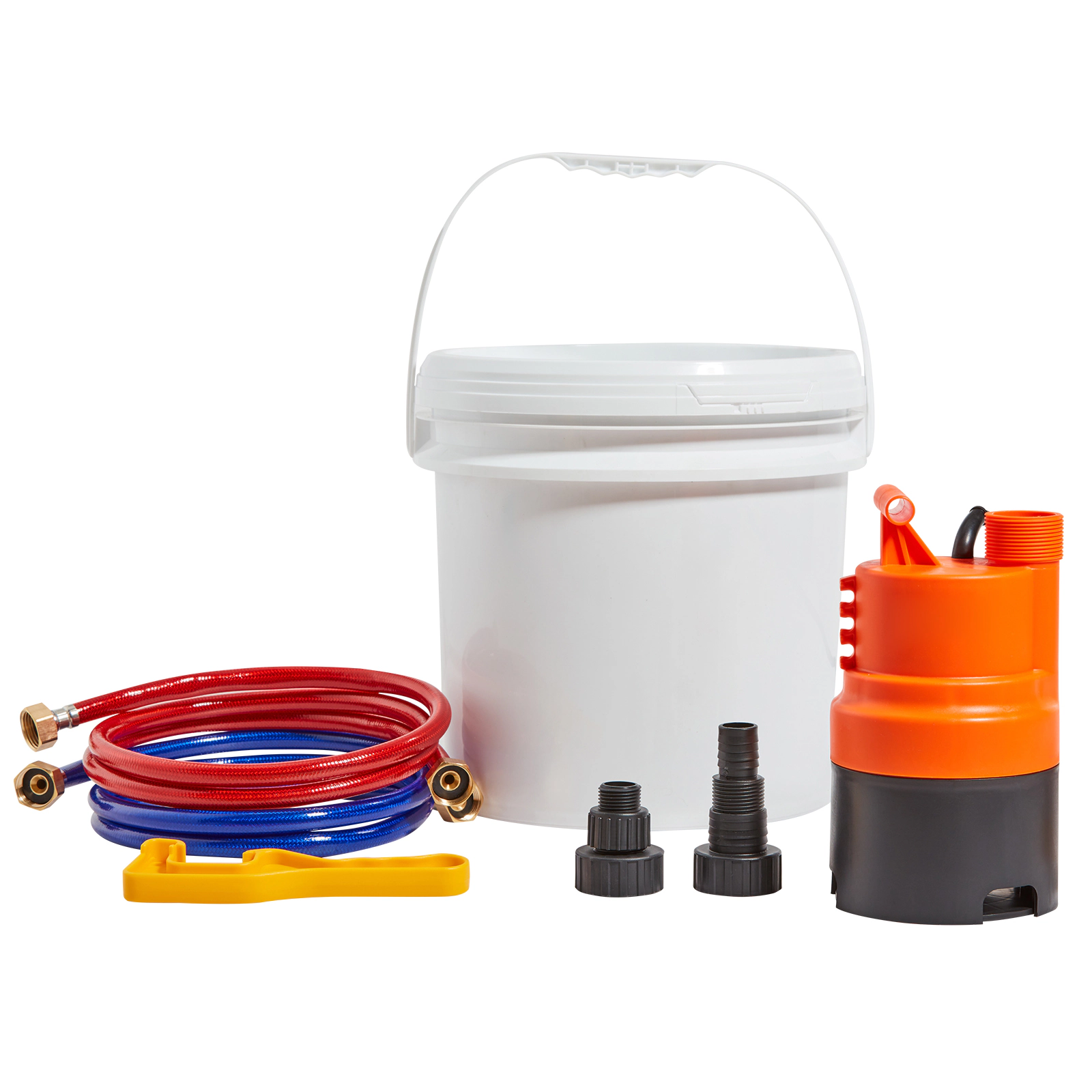 HONGGE Tankless Water Heater Flushing Kit, Includes Efficient Pump & Gallon Pail & 2 Hoses