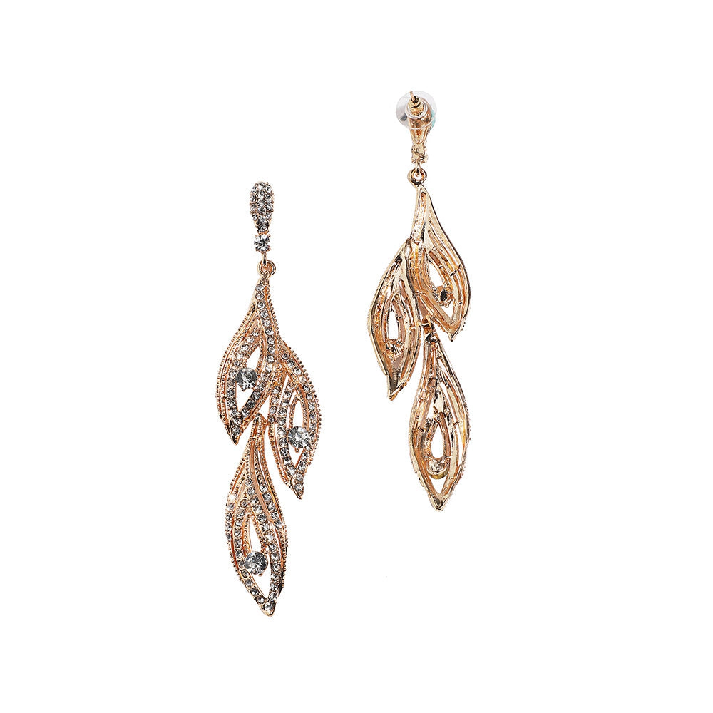 SOHI Women's Rhinestone Eyes Drop Earrings