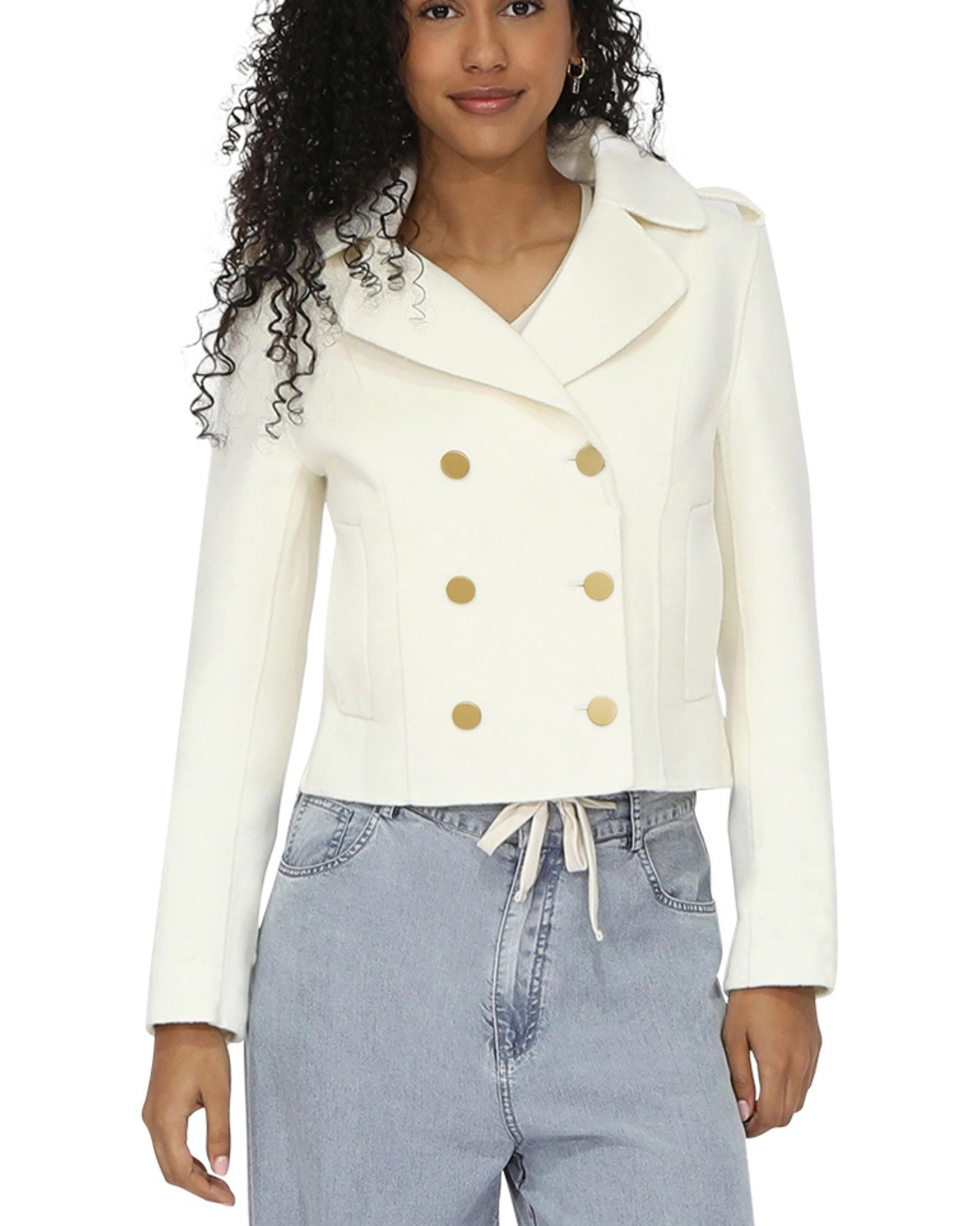 Belle & Bloom Womens Back Time Military Peacoat