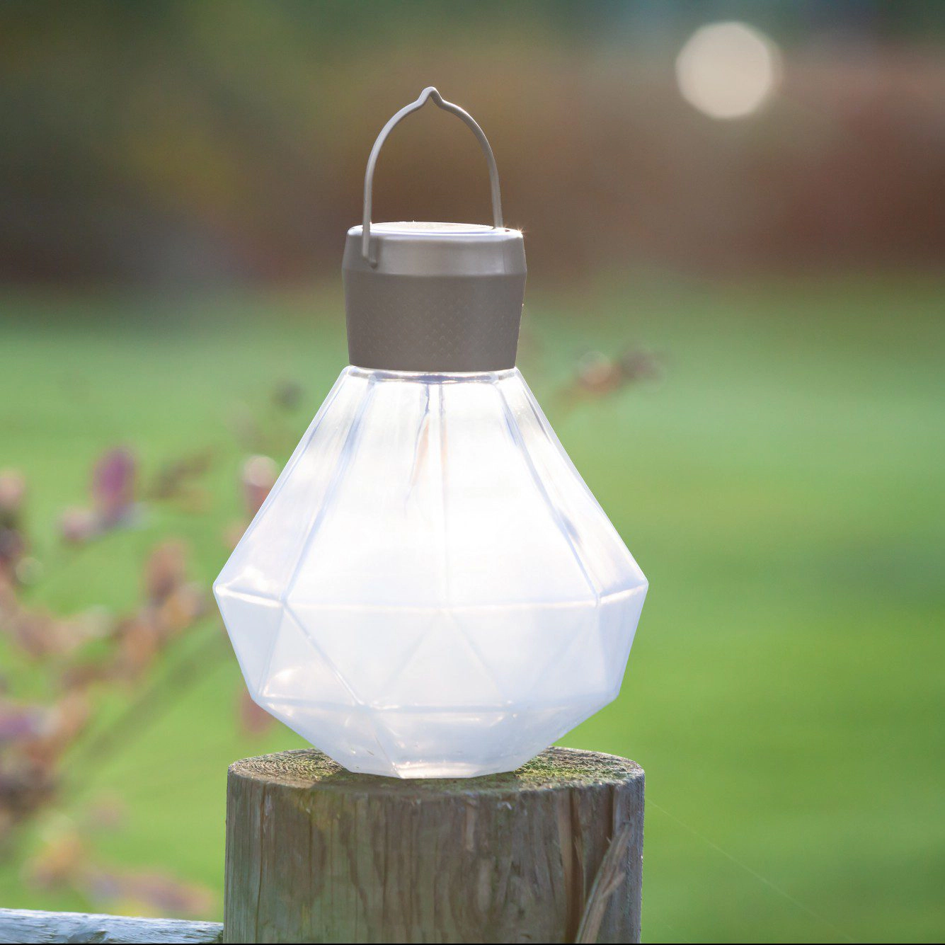Allsop Home & Garden Gem Solar Lantern 6 75 Handblown Glass