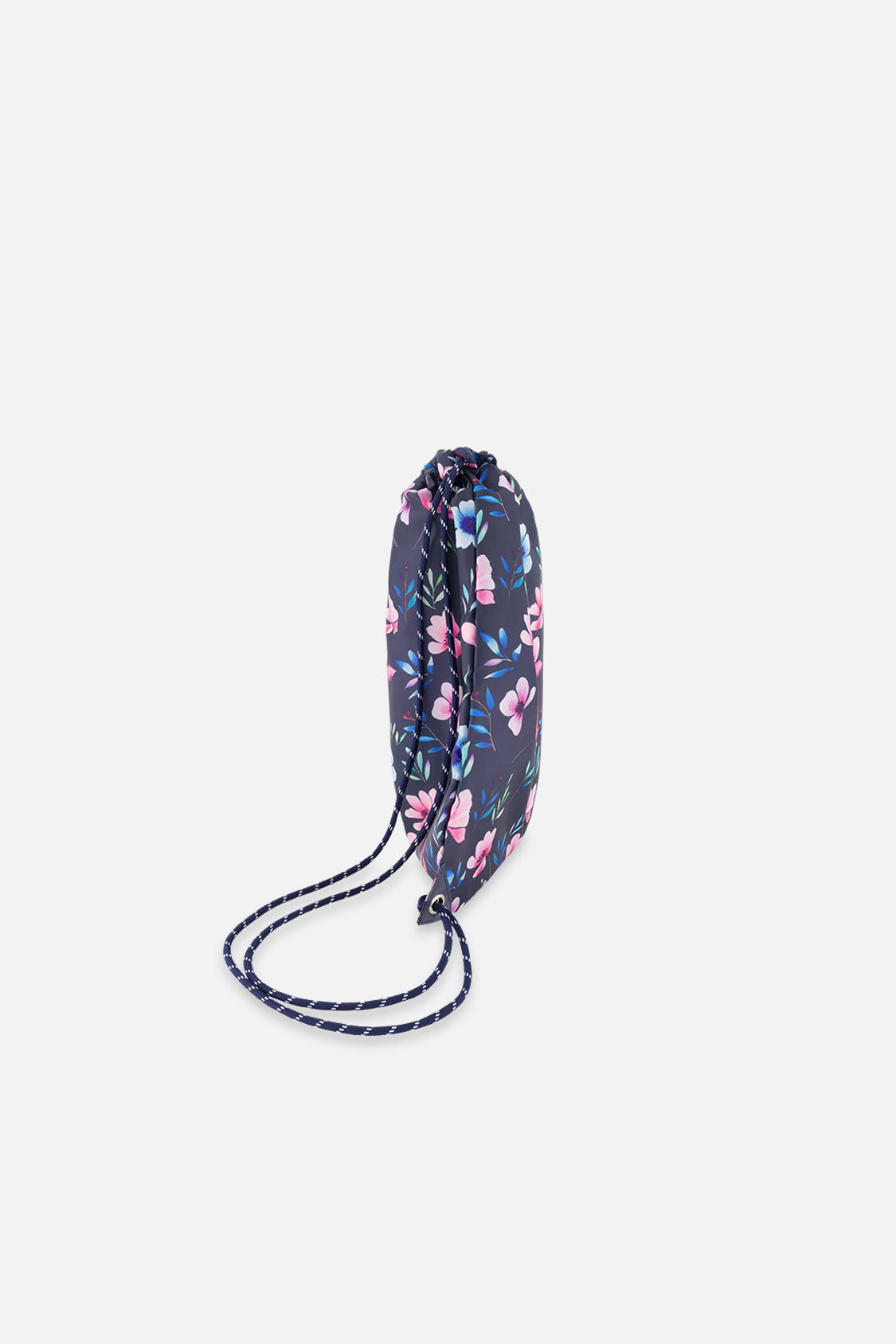Deux par Deux Girls Lightweight Floral Print Drawstring Bag