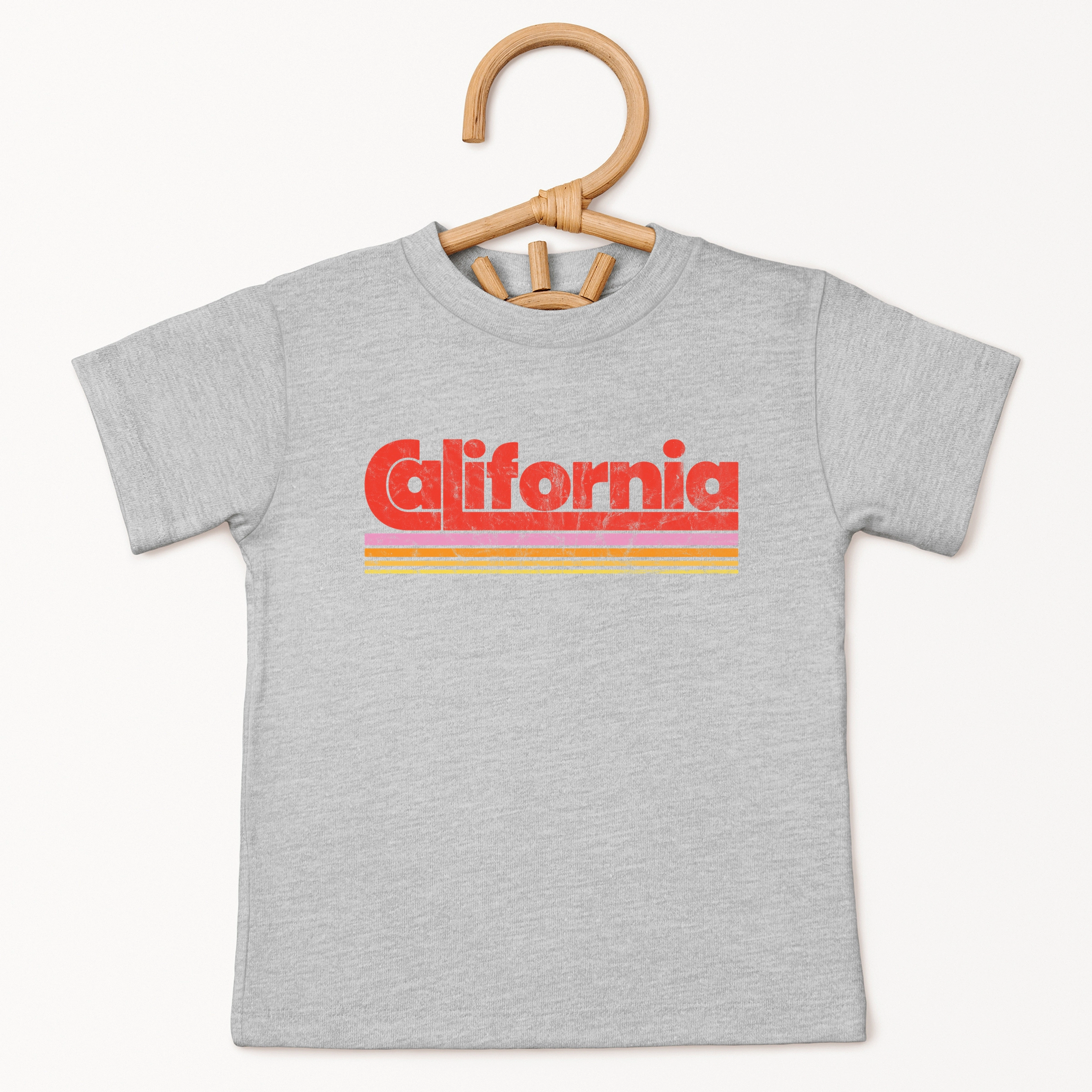 The Juniper Shop - Toddler Short Sleeve Graphic T-Shirt California Retro Stripes
