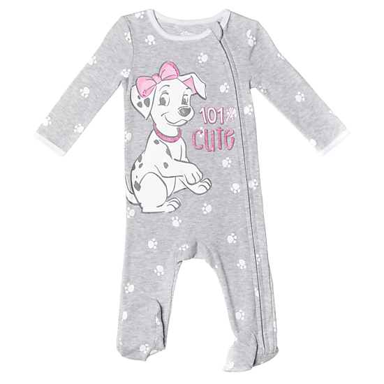 Disney Classics Baby Girls' 3-Pack Footed Sleep N' Play Coveralls