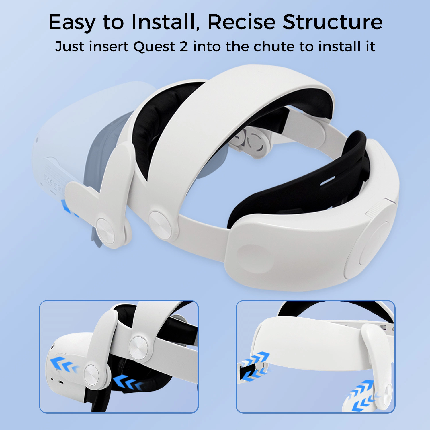 Alpha Digital Made for Meta Quest 2, Adjustable/Comfortable - Headstrap Replacement