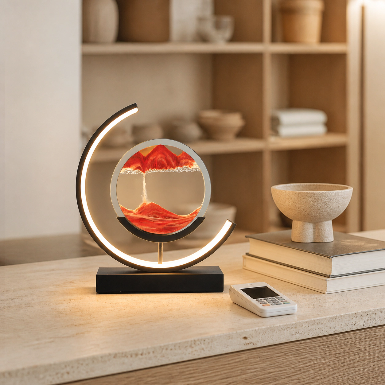 EP Light Moving Sand Painting Accent Table Lamp