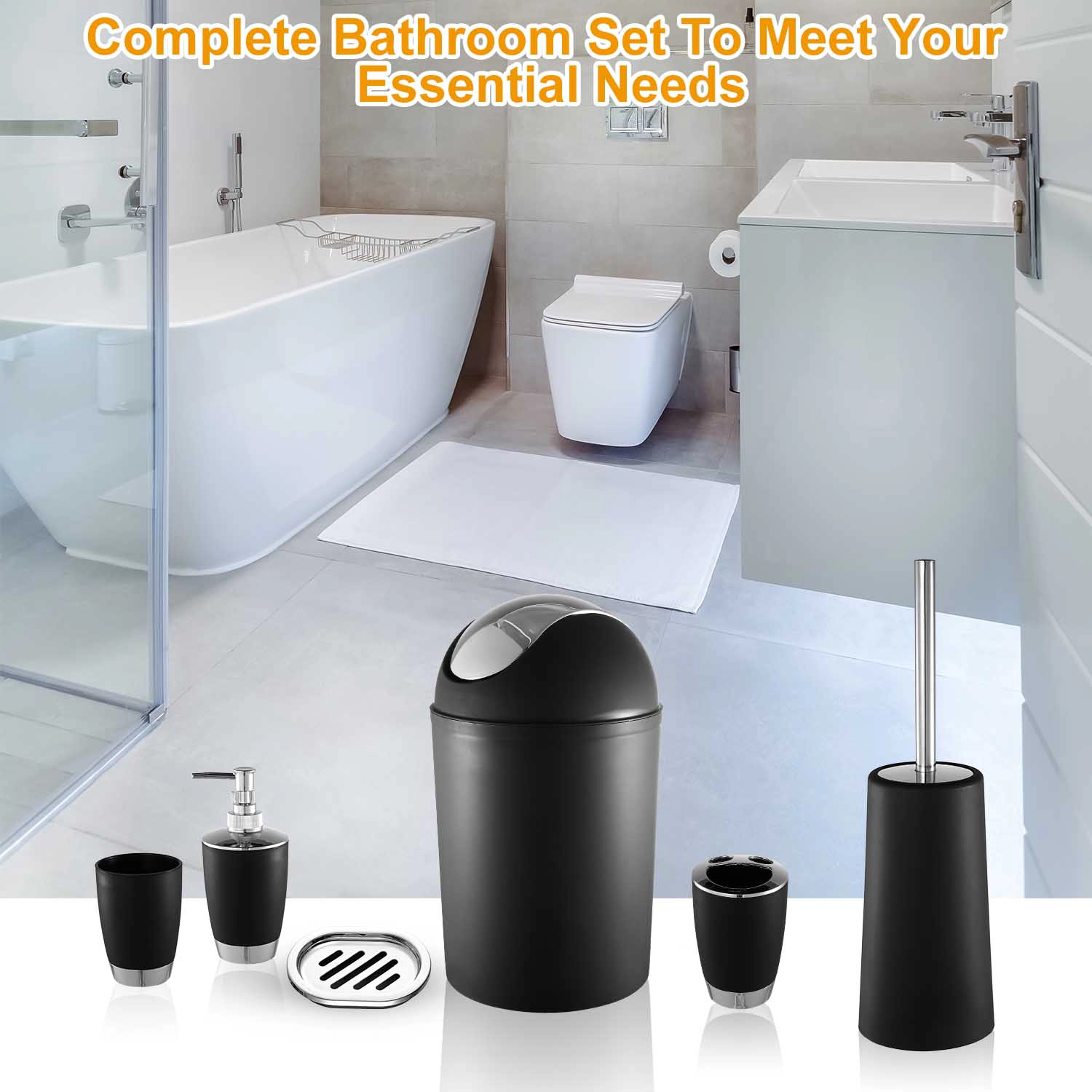 GBruno 6-Piece Bathroom Accessories Set