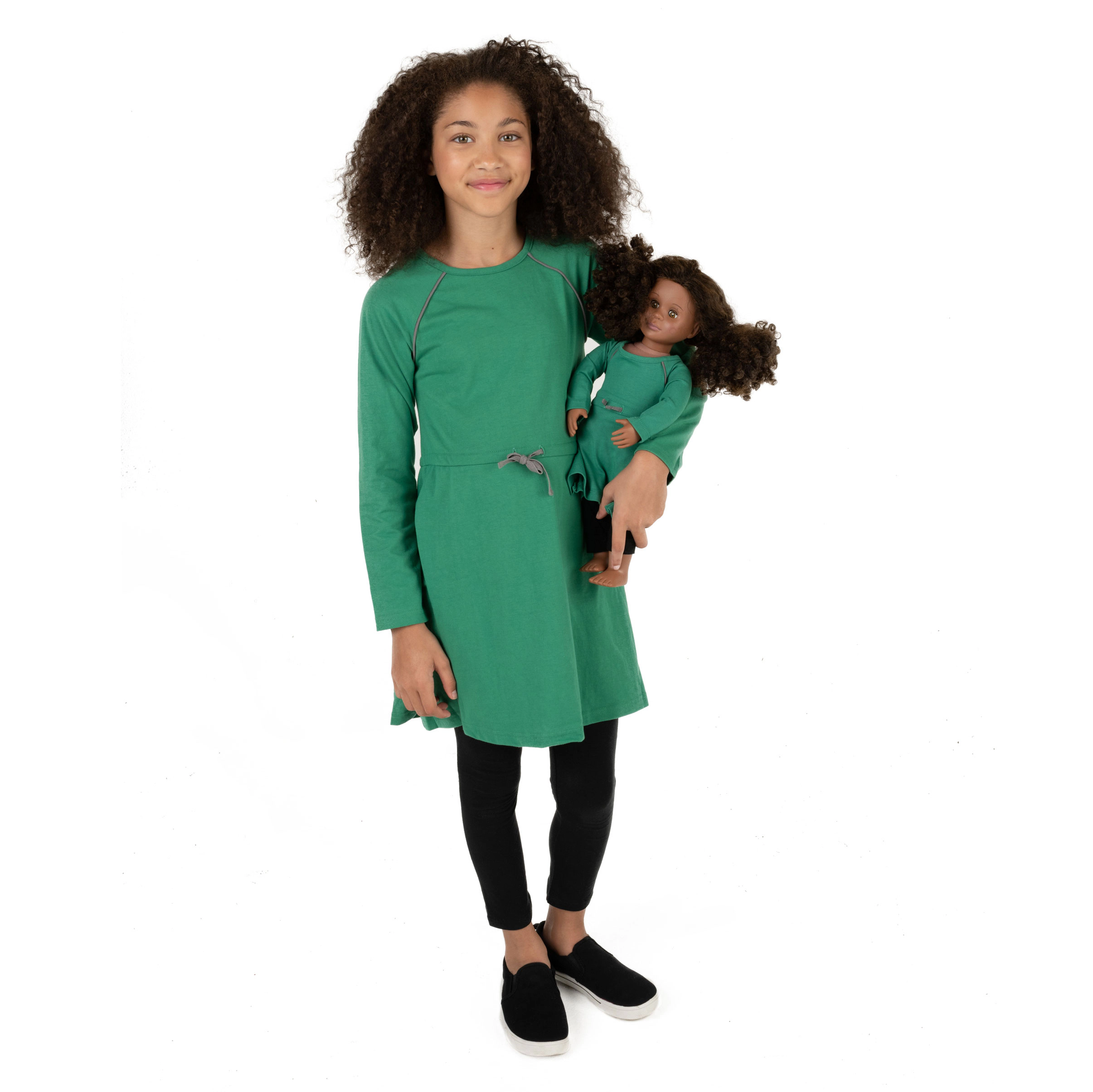 Leveret Girl & Doll Matching Bright Drawstring Sweatshirt Dress