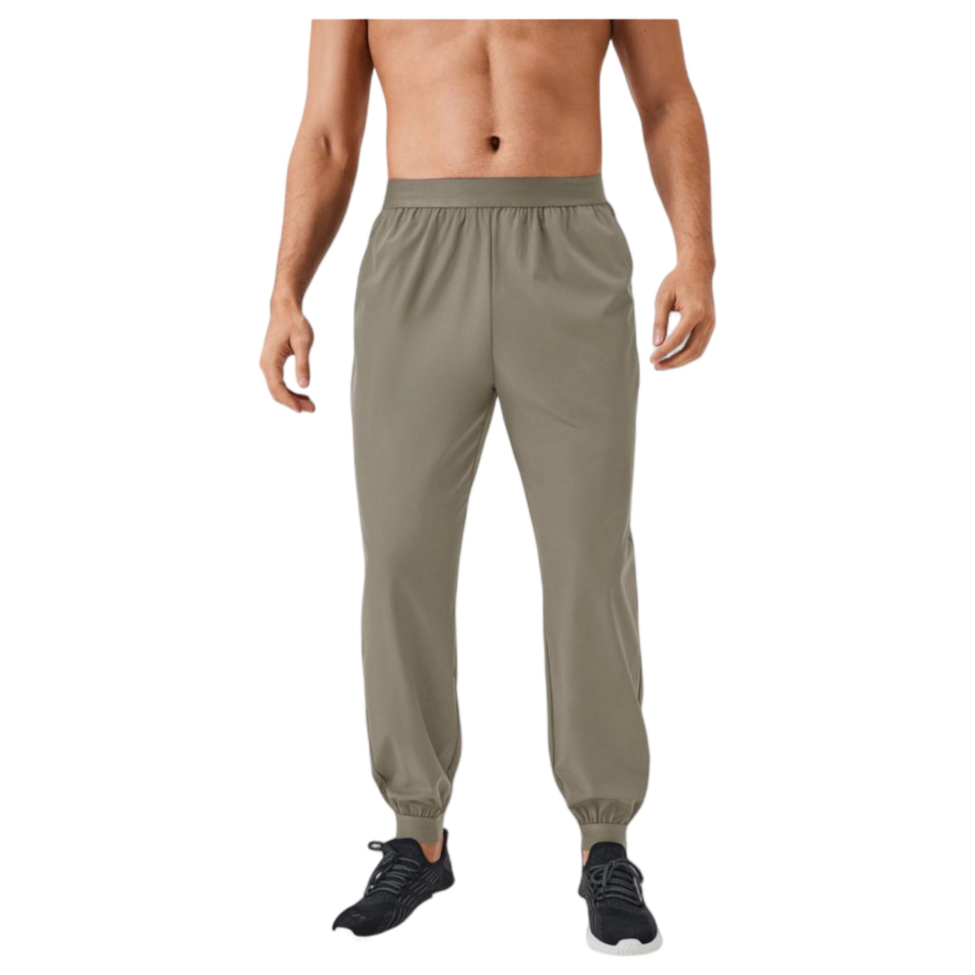 Anna-Kaci Men's Tapered Lounge Pants with Stretch Waistband and Elastic Cuffs