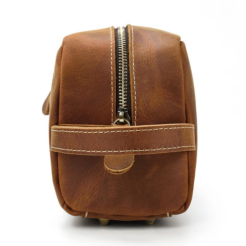 Steel Horse Leather Unisex The Wanderer Toiletry Bag |
