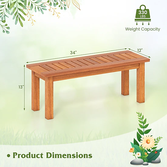 SUGIFT Brown 34-in Solid Shorea Hardwood Plant Stand Flower Pot Holder and Display Shelf for Indoor