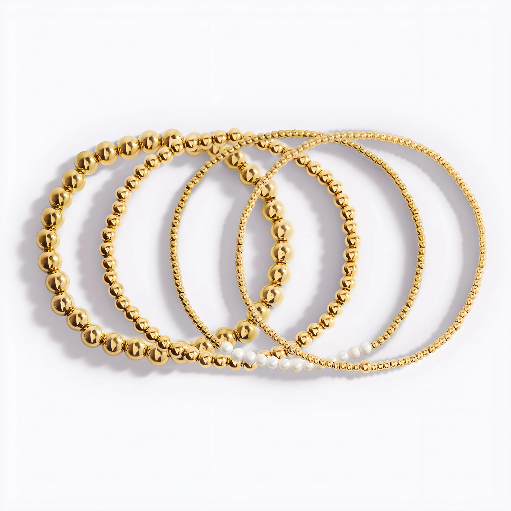 Mint & Lily Women's Everyday Pearl Bracelet Stacking Set