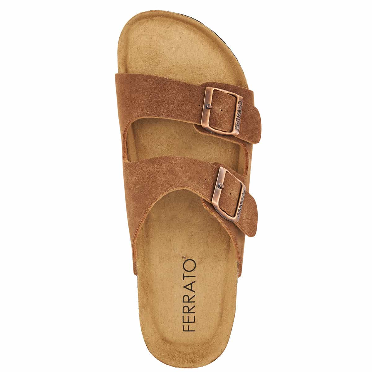 Ferrato Mens Mule Sandals - Double Buckle,