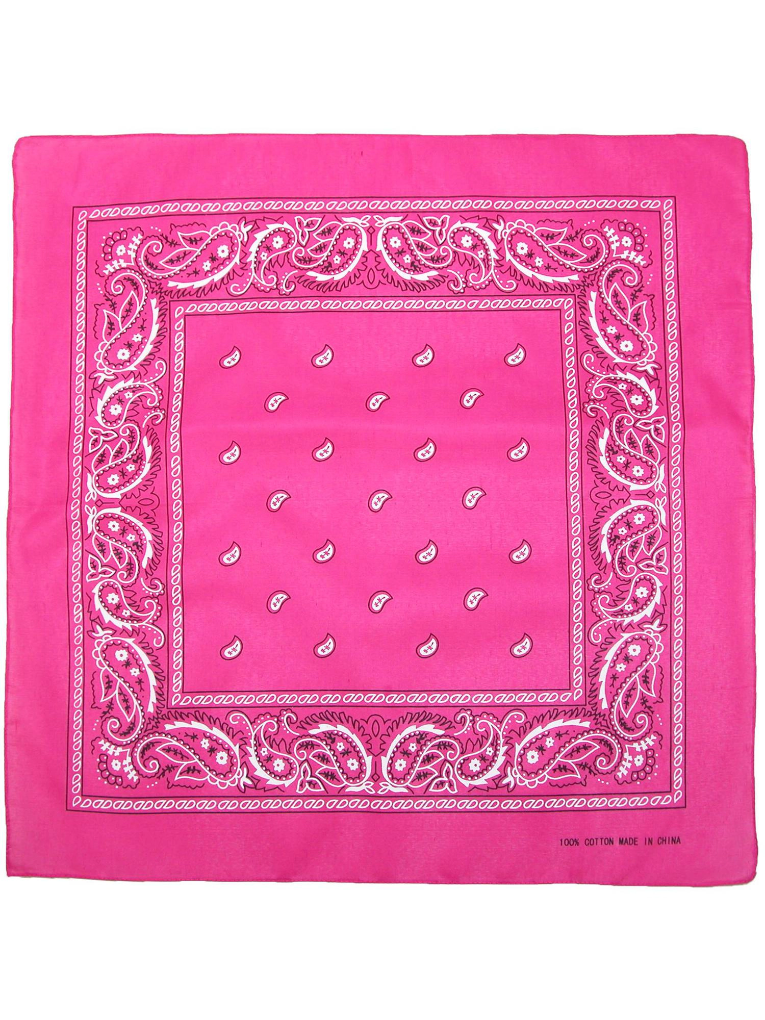 CTM Individually Folded & Packaged Paisley Print Cotton Bandana