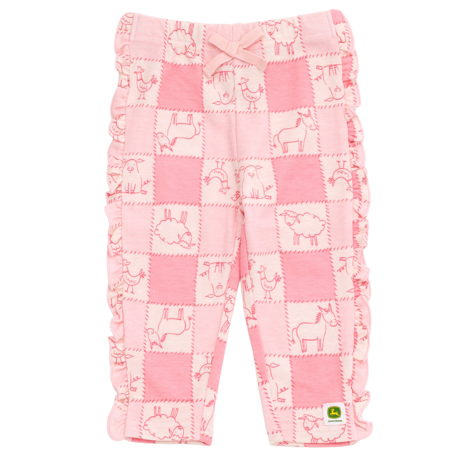 John Deere Baby Girls' 3 Piece Bodysuit Pants and Hat Set