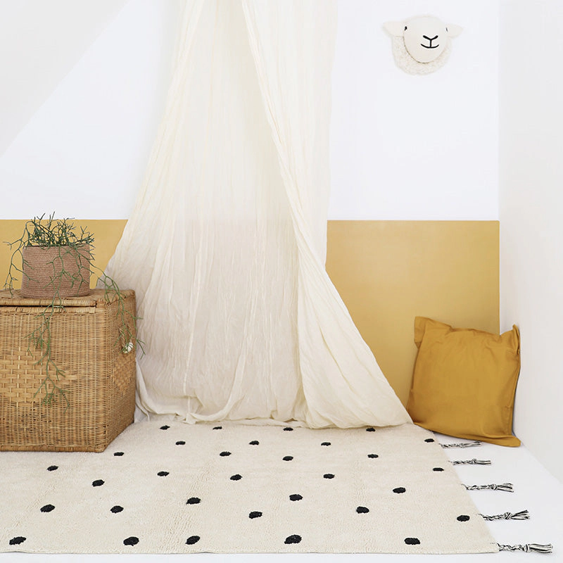 Nattiot Washable Cotton Rug Nümi Black