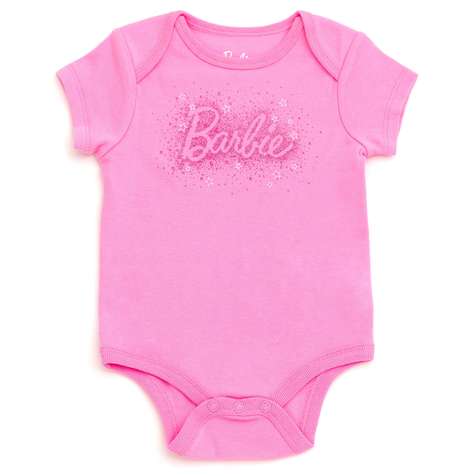 Barbie Baby Girls' 3-Pack One Piece Short Sleeve Bodysuits