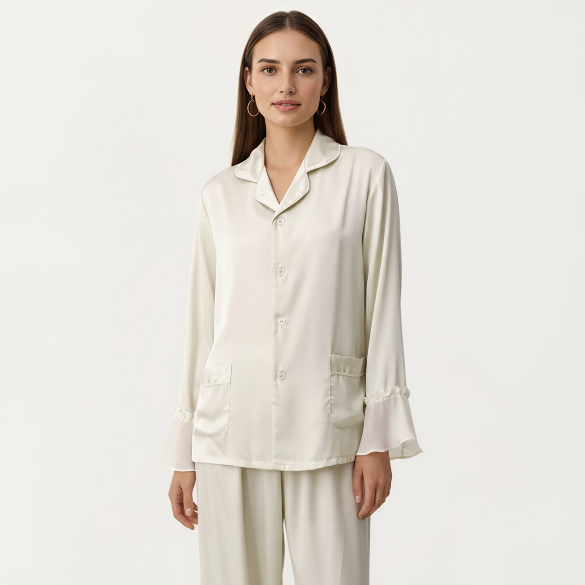 Anna-Kaci Women's 3-Piece Pajama Set with Button Front Top Relaxed Pants and Matching Adjustable Strap Sleep Cami