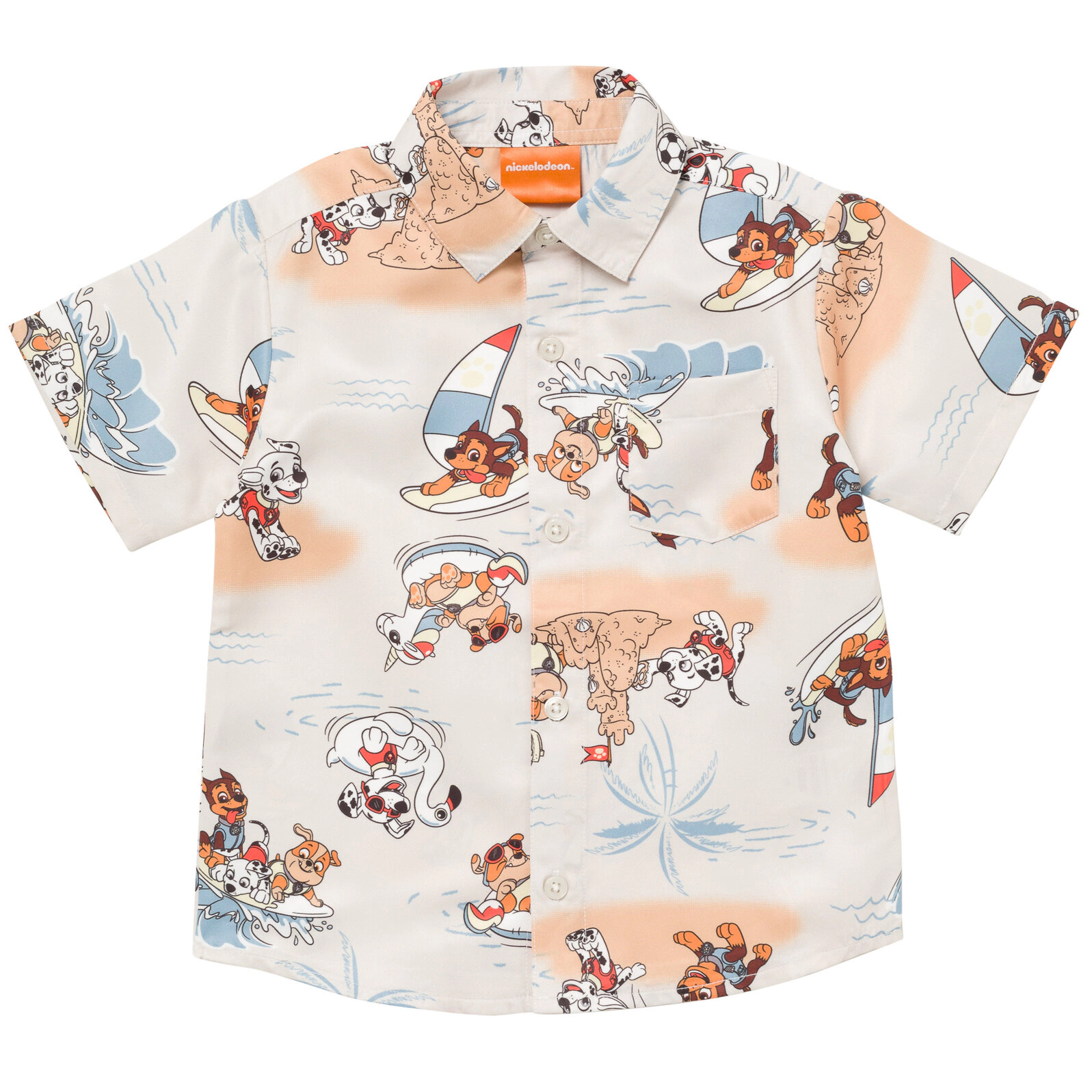 Paw Patrol Boys' Hawaiian Button-Down Shirt