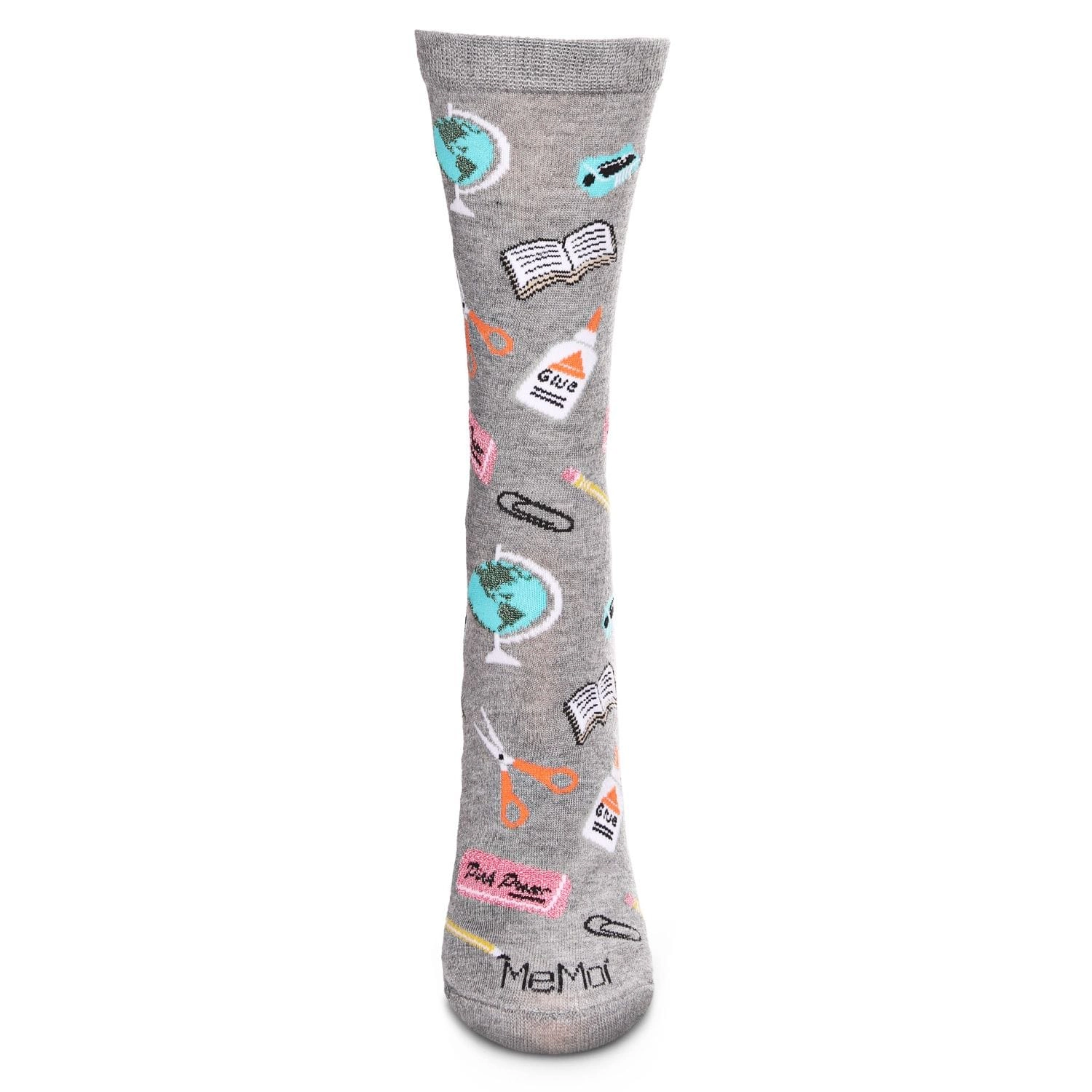MeMoi School Supplies Bamboo Blend Crew Socks