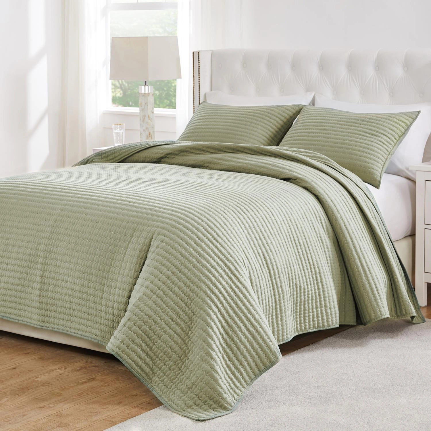 Greenland Home Fashions Vineyard Luxurious Modern Design Quilt Bedding Set 3 Piece