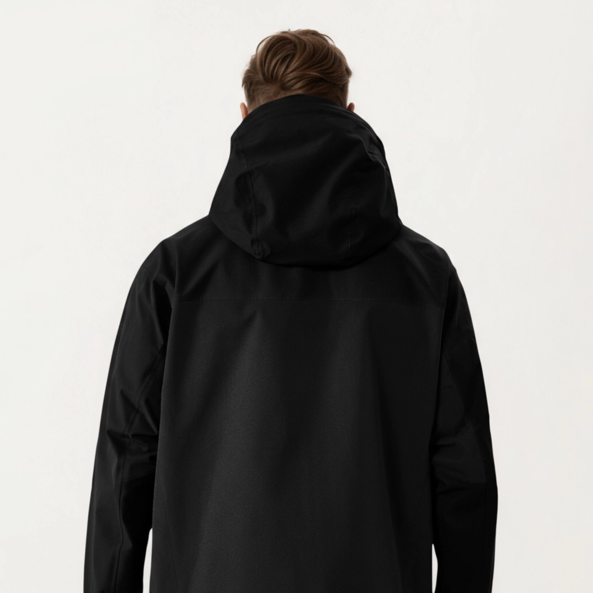 Anna-Kaci Men's Waterproof Hooded Jacket with Zipper Pockets and Adjustable Drawstrings