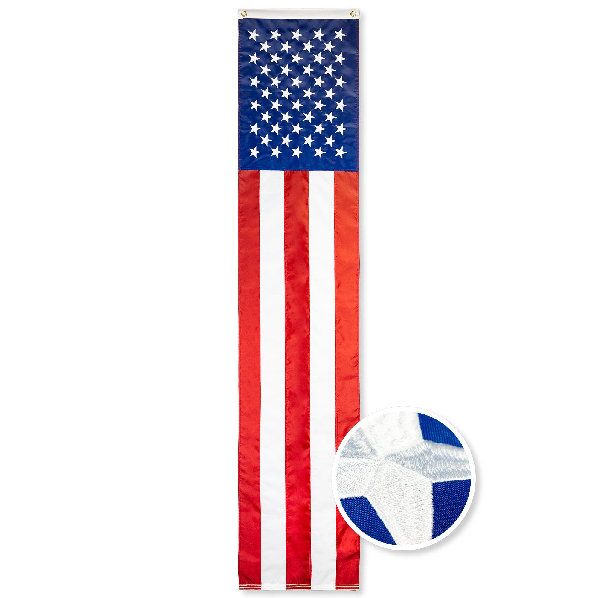 G128 Betsy Ross American Pull-Down Bunting Flag 1.67x8 ft Polyester