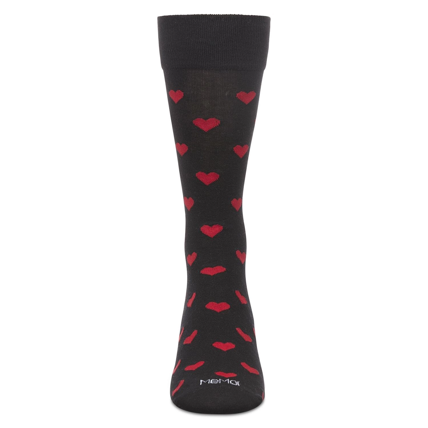 MeMoi Men's Hearts Rayon From Bamboo Crew Socks