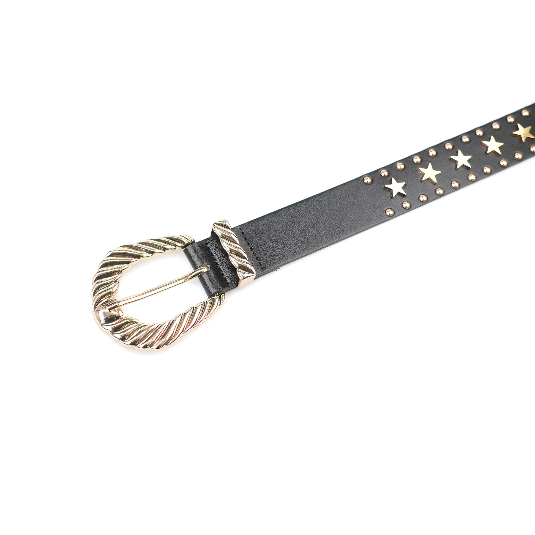 AGP PARIS Black Star Detail Women's Belt