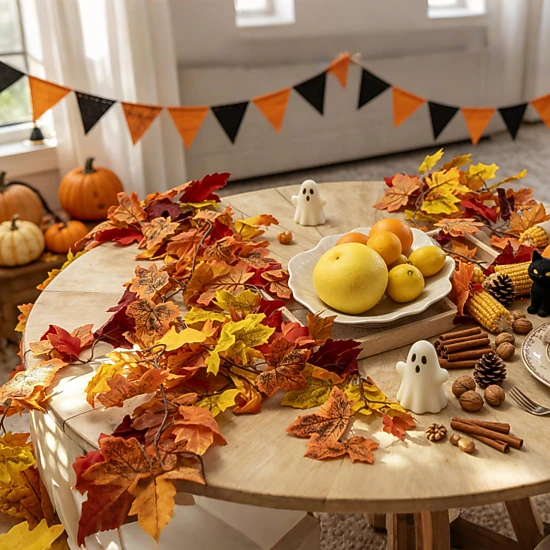 CovertSafe 26 Pack Artificial Maple Fall Leaf Garland Thanksgiving Home ...