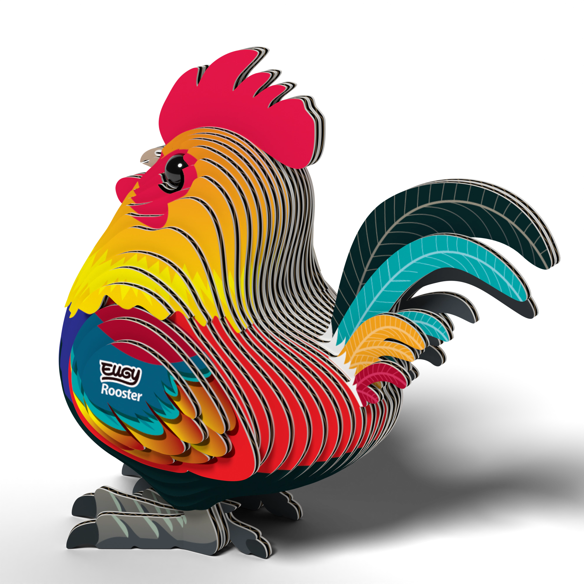 EUGY Rooster 3D Puzzle - contains 31 puzzle pieces