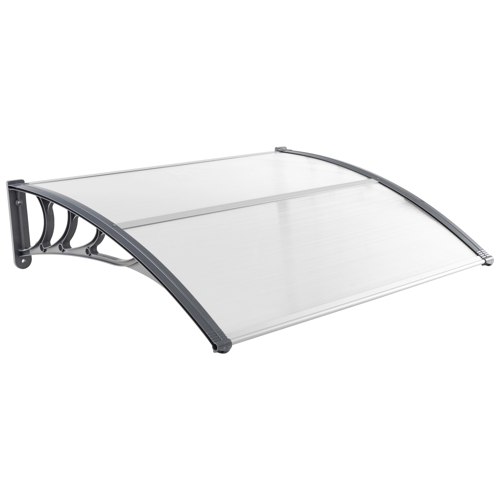 SUGIFT 48 x 40-in Outdoor Front Door Window Awning Door Canopy 44-lb Capacity 1-Piece Patio Umbrella Cover Gray