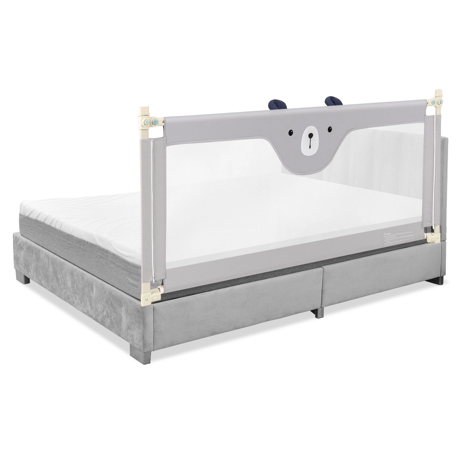 SlickBlue Height Adjustable Kids Bed Rail With Safety Locks