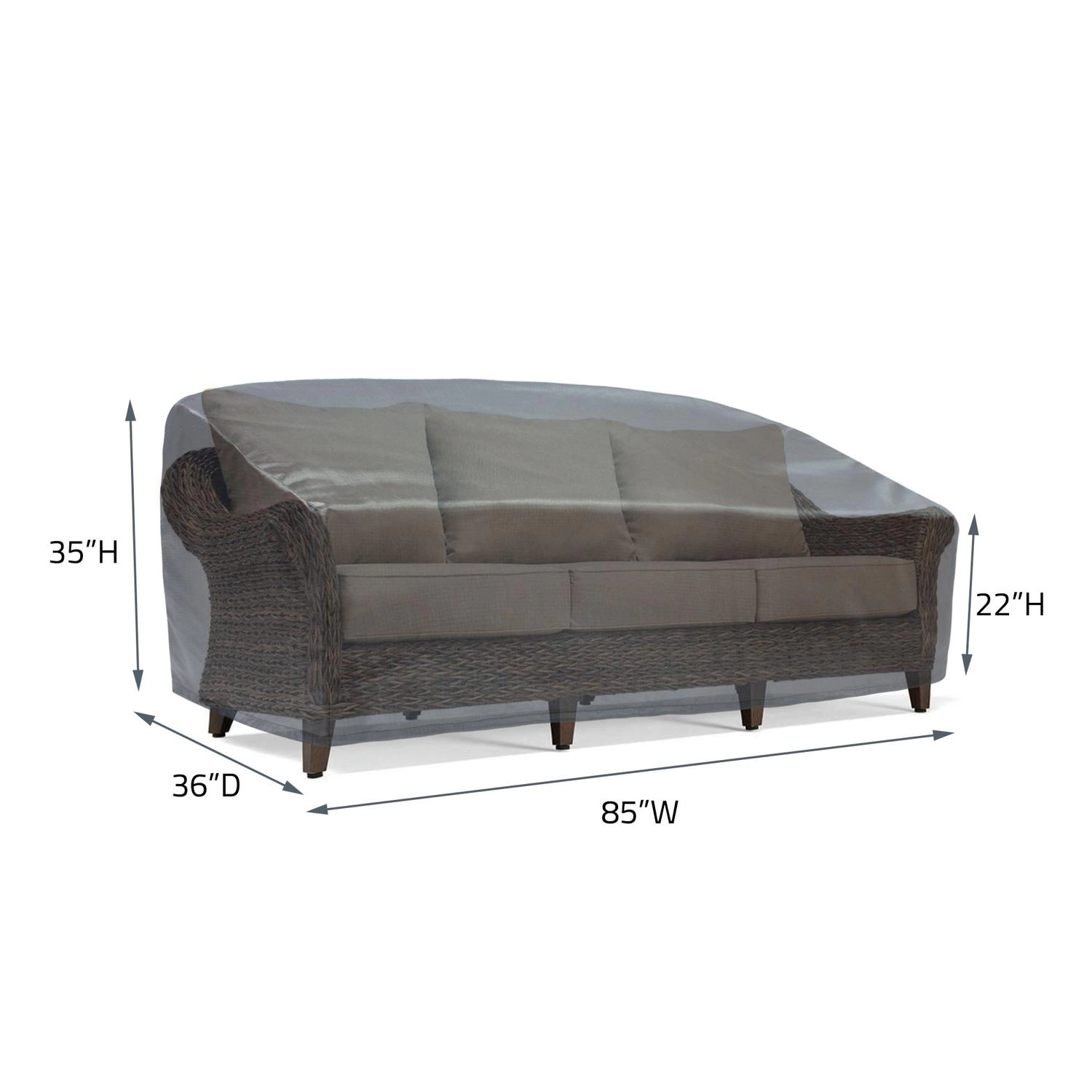 Summerset Shield Sofa Cover Ultimate Protection for Your Outdoor Furniture 85" x 36" x 35" Mercury