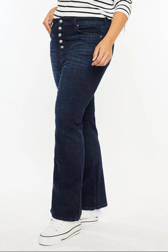 Kancan Women's Plus High Rise Bootcut Jeans Teresa