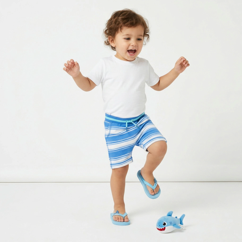 Rockets of Awesome Stripe Cuff Short For Baby Boy