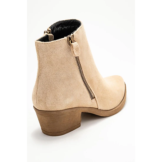 Forever & Always Womens Jayer Leather Double-Zip Block Heel Boots