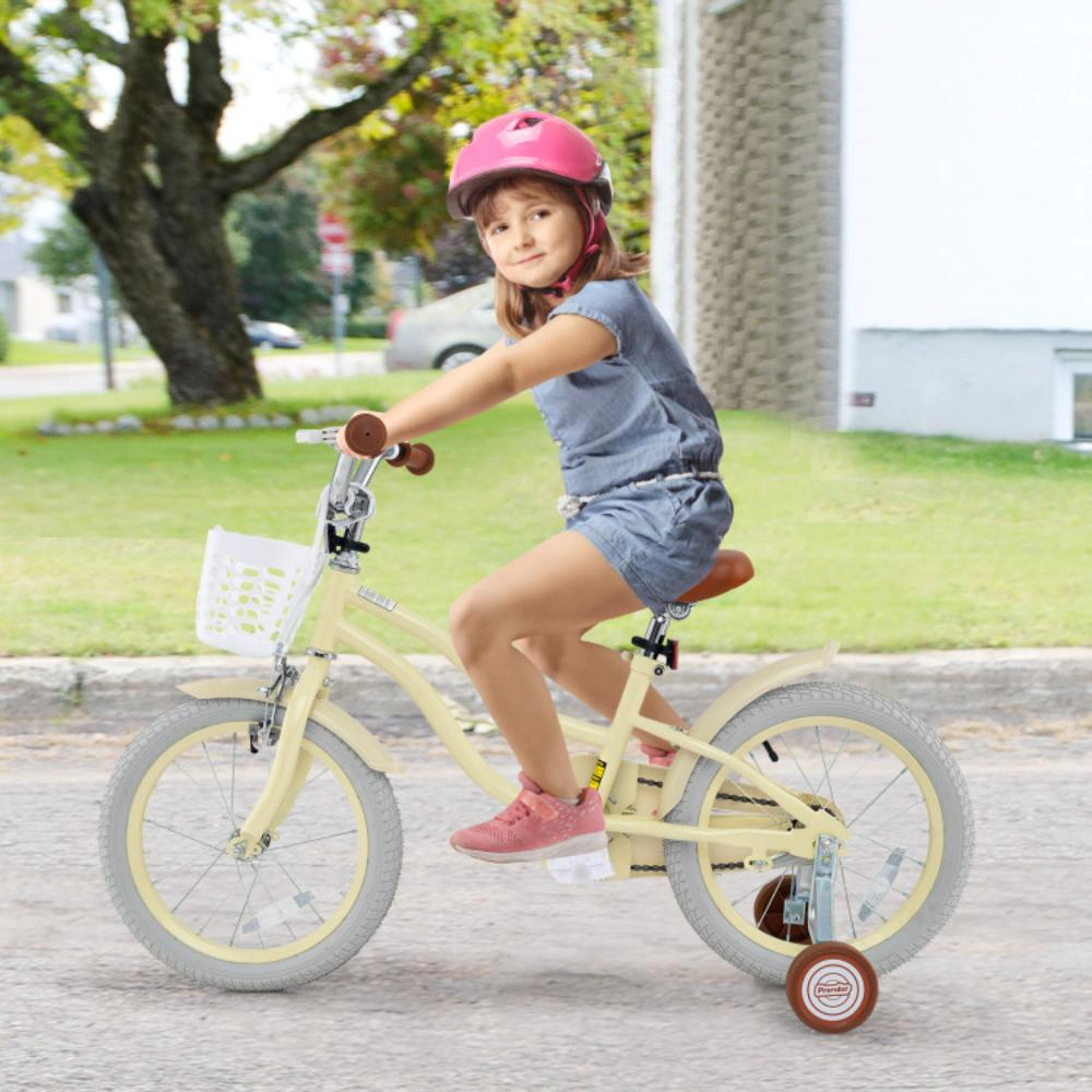 Hivvago 14 Inch Kids Bike Adjustable with Training Wheels Ages 3-8 Years Olds