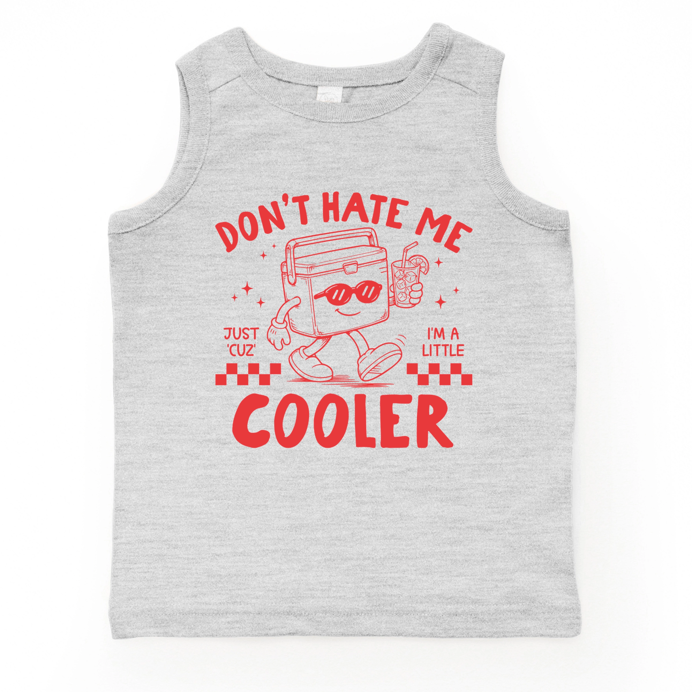 The Juniper Shop - Toddler Graphic Tank Just A Little Cooler Checkered