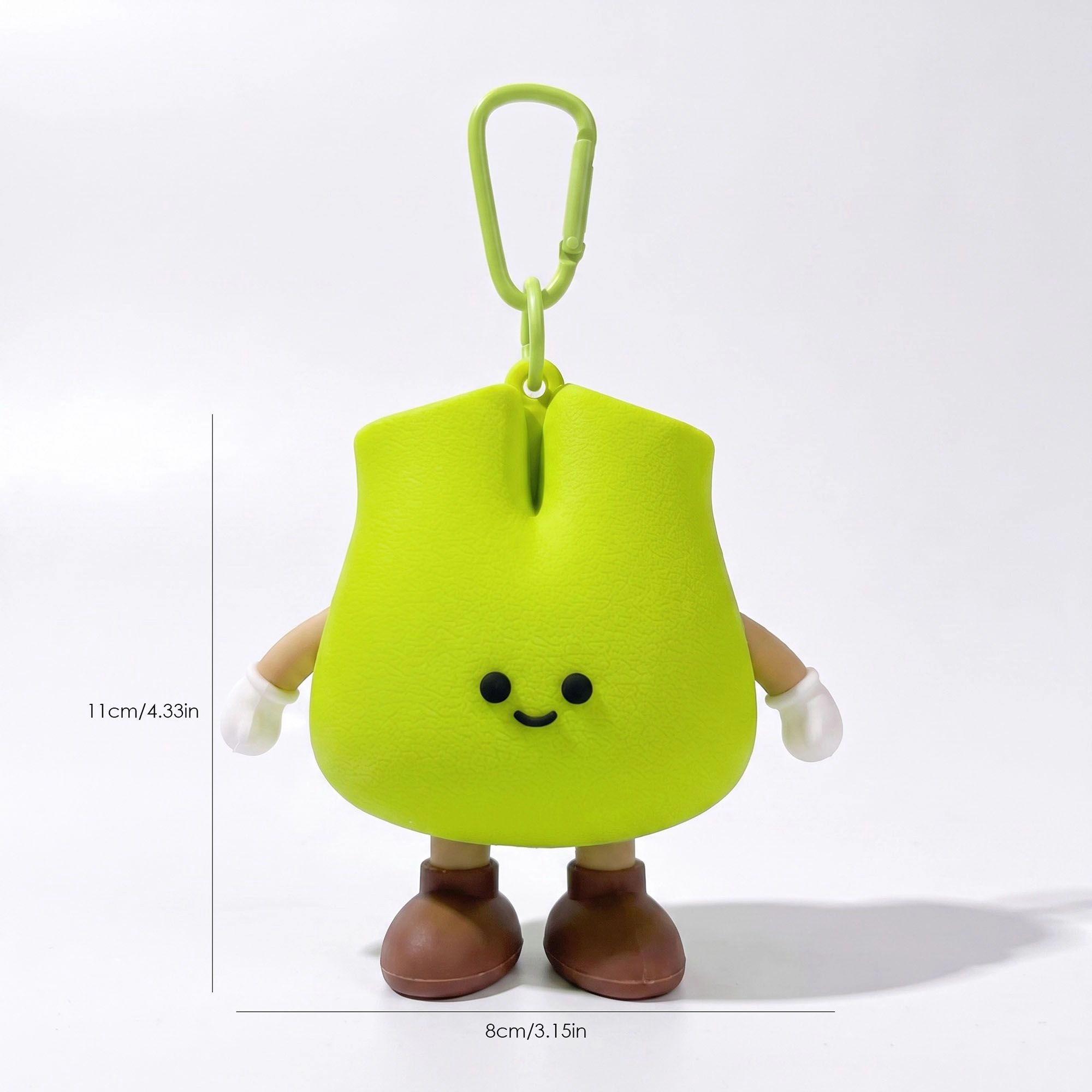 Alilang Women's 2-Piece Womens Pouch Bag Charm with Hanging Clip and Character Design